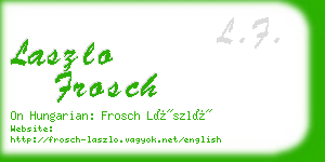laszlo frosch business card